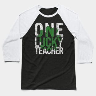 One Lucky Teacher Baseball T-Shirt